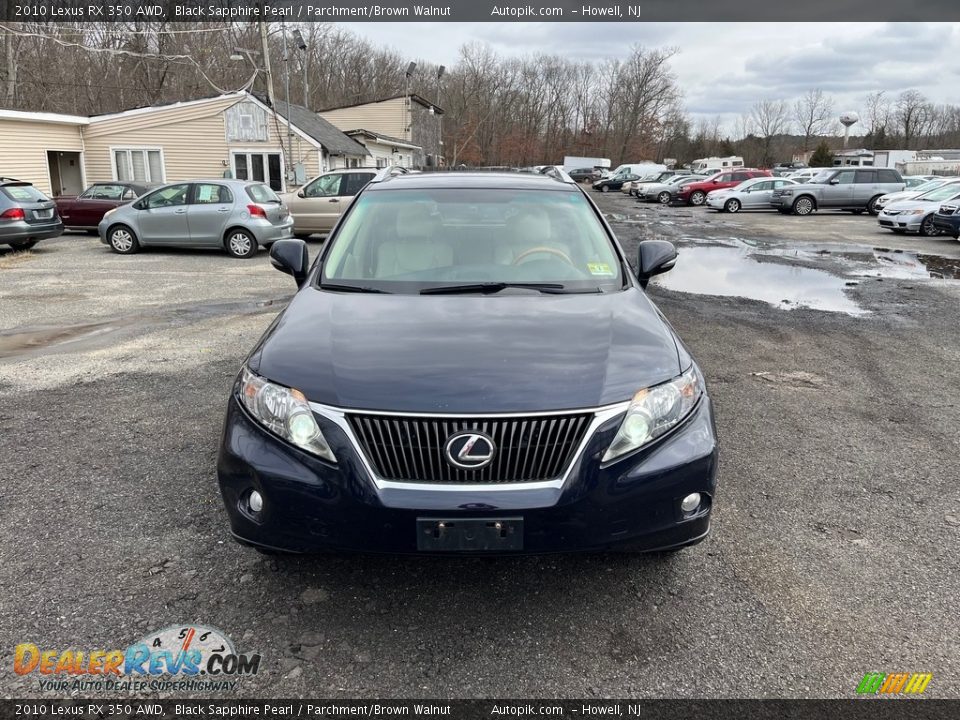 2010 Lexus RX 350 AWD Black Sapphire Pearl / Parchment/Brown Walnut Photo #13