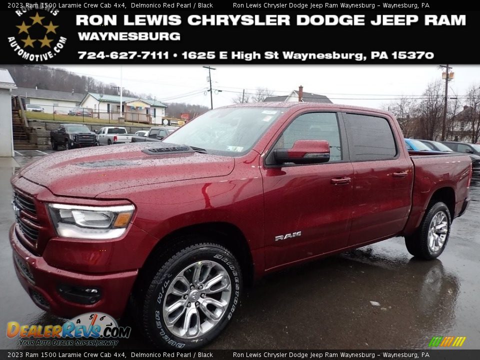 2023 Ram 1500 Laramie Crew Cab 4x4 Delmonico Red Pearl / Black Photo #1