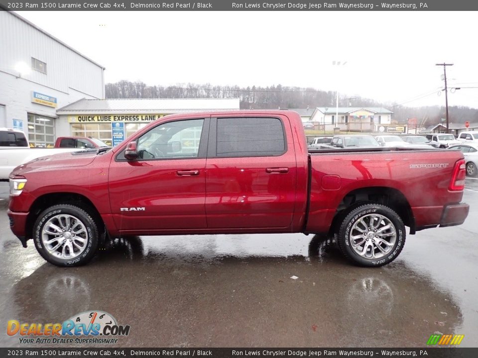 2023 Ram 1500 Laramie Crew Cab 4x4 Delmonico Red Pearl / Black Photo #2