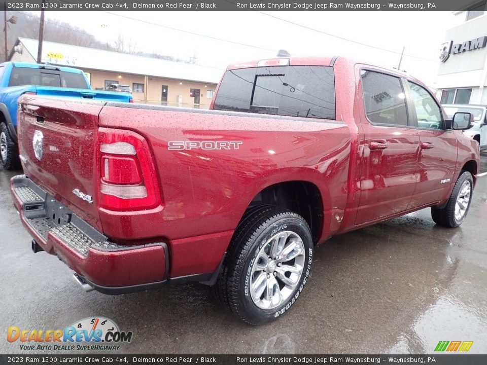 2023 Ram 1500 Laramie Crew Cab 4x4 Delmonico Red Pearl / Black Photo #6
