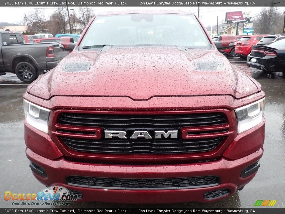 2023 Ram 1500 Laramie Crew Cab 4x4 Delmonico Red Pearl / Black Photo #9