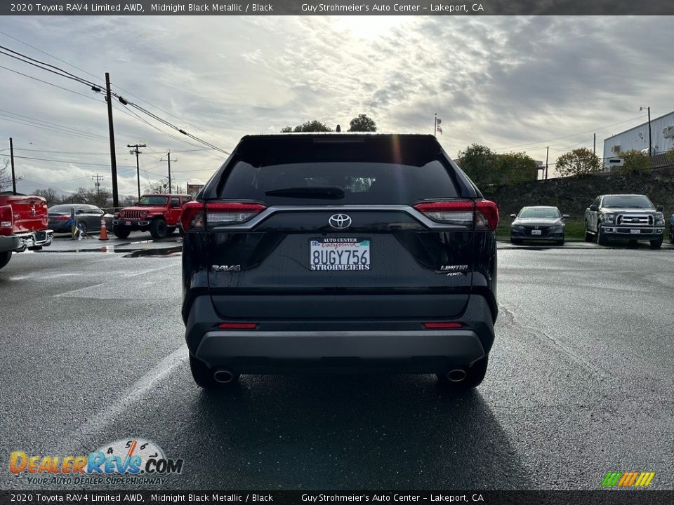 2020 Toyota RAV4 Limited AWD Midnight Black Metallic / Black Photo #5