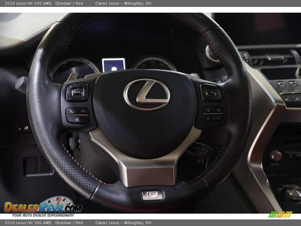 2019 Lexus NX 300 AWD Obsidian / Red Photo #7