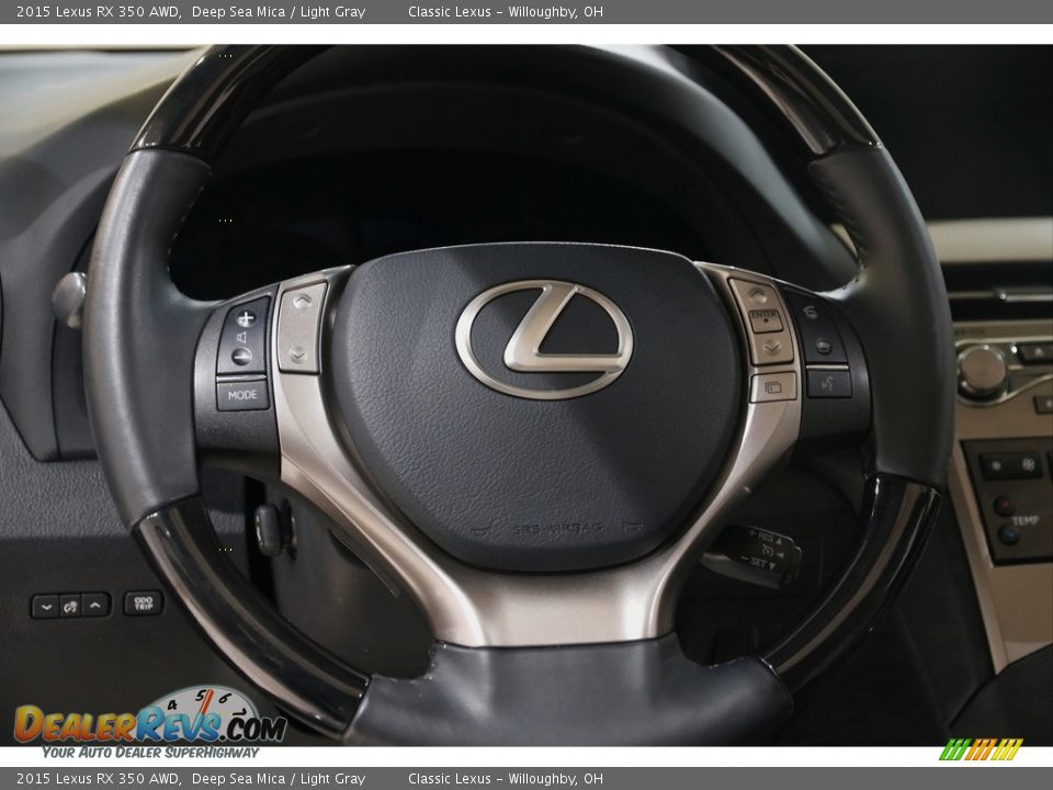 2015 Lexus RX 350 AWD Deep Sea Mica / Light Gray Photo #7