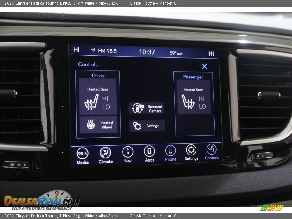 2020 Chrysler Pacifica Touring L Plus Bright White / Alloy/Black Photo #13