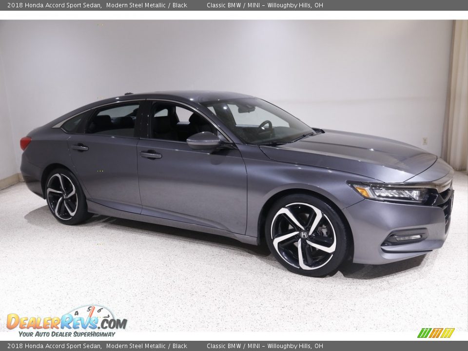 2018 Honda Accord Sport Sedan Modern Steel Metallic / Black Photo #1