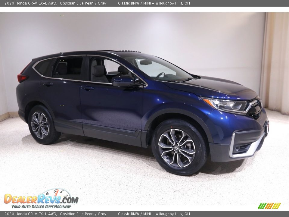 2020 Honda CR-V EX-L AWD Obsidian Blue Pearl / Gray Photo #1