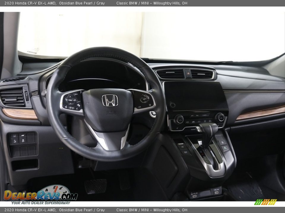 2020 Honda CR-V EX-L AWD Obsidian Blue Pearl / Gray Photo #6