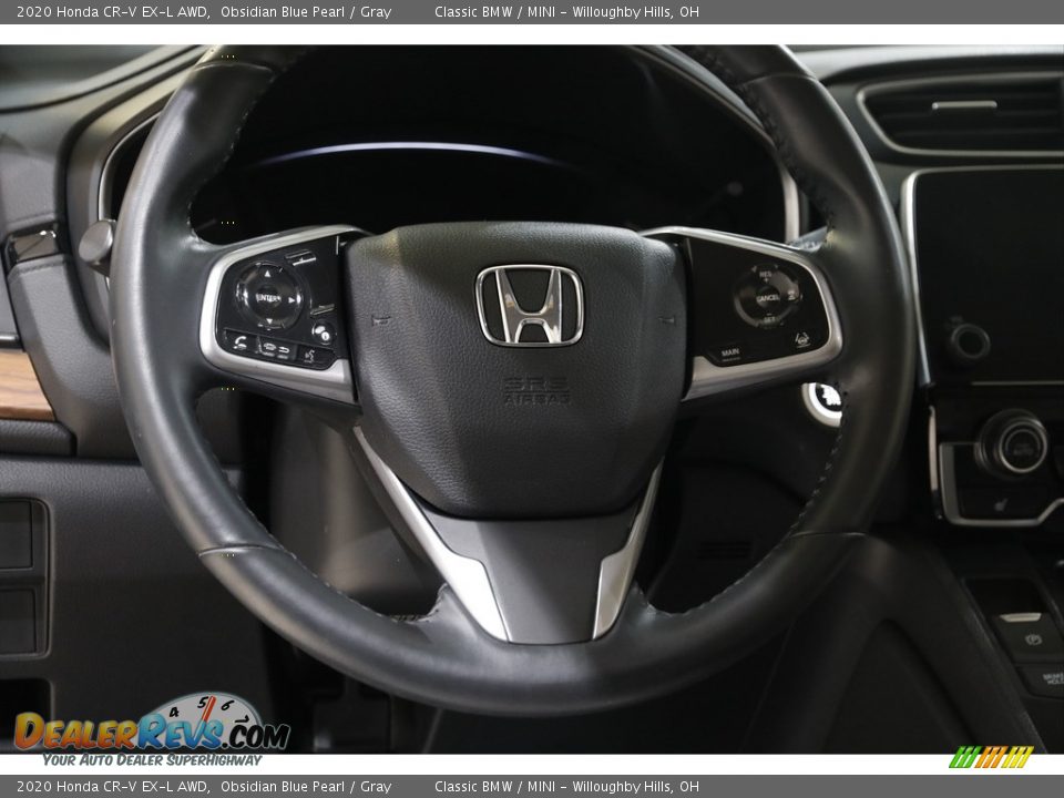 2020 Honda CR-V EX-L AWD Obsidian Blue Pearl / Gray Photo #7