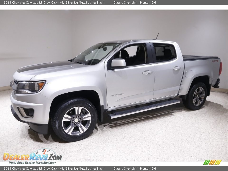 2018 Chevrolet Colorado LT Crew Cab 4x4 Silver Ice Metallic / Jet Black Photo #3