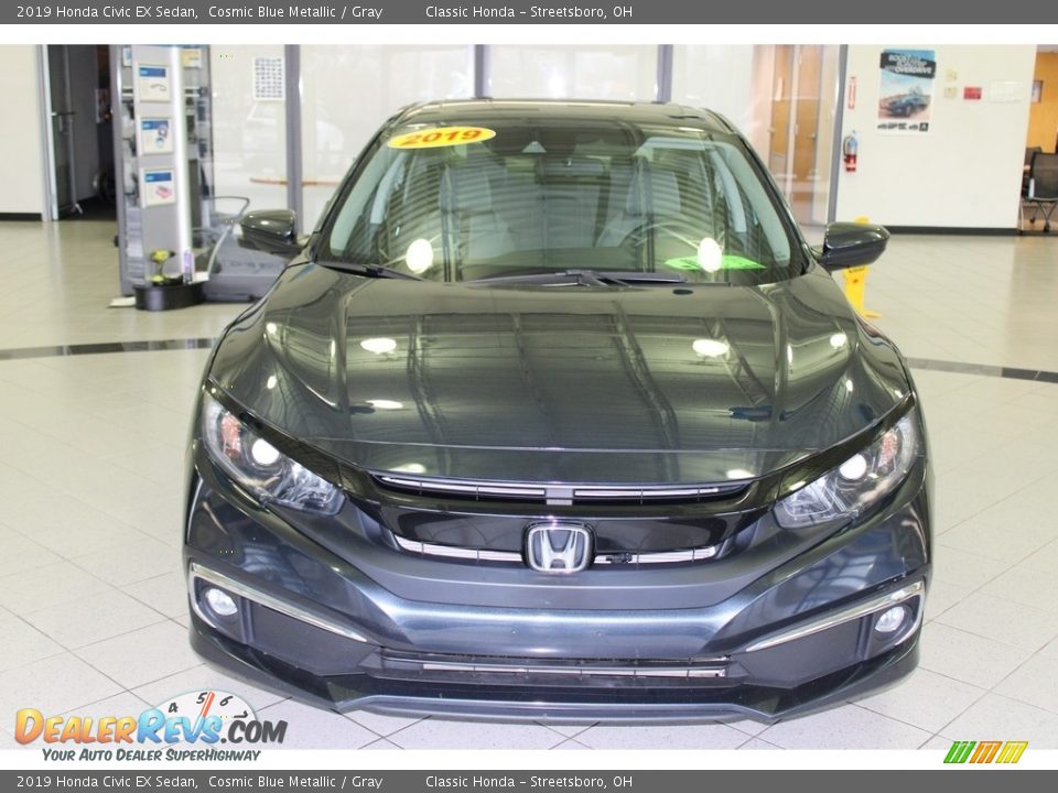 2019 Honda Civic EX Sedan Cosmic Blue Metallic / Gray Photo #2