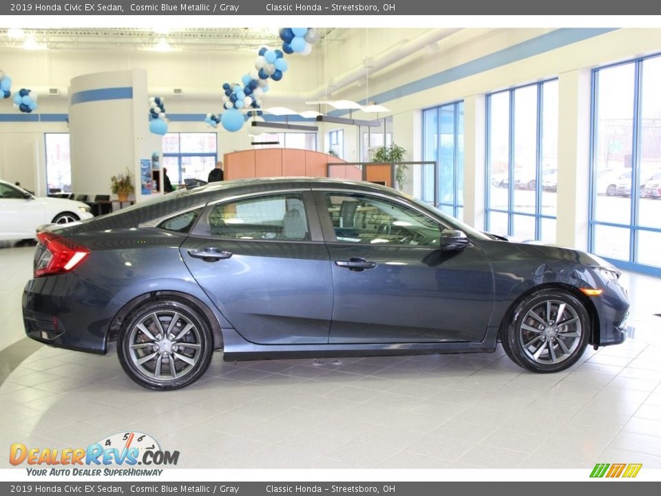 2019 Honda Civic EX Sedan Cosmic Blue Metallic / Gray Photo #4