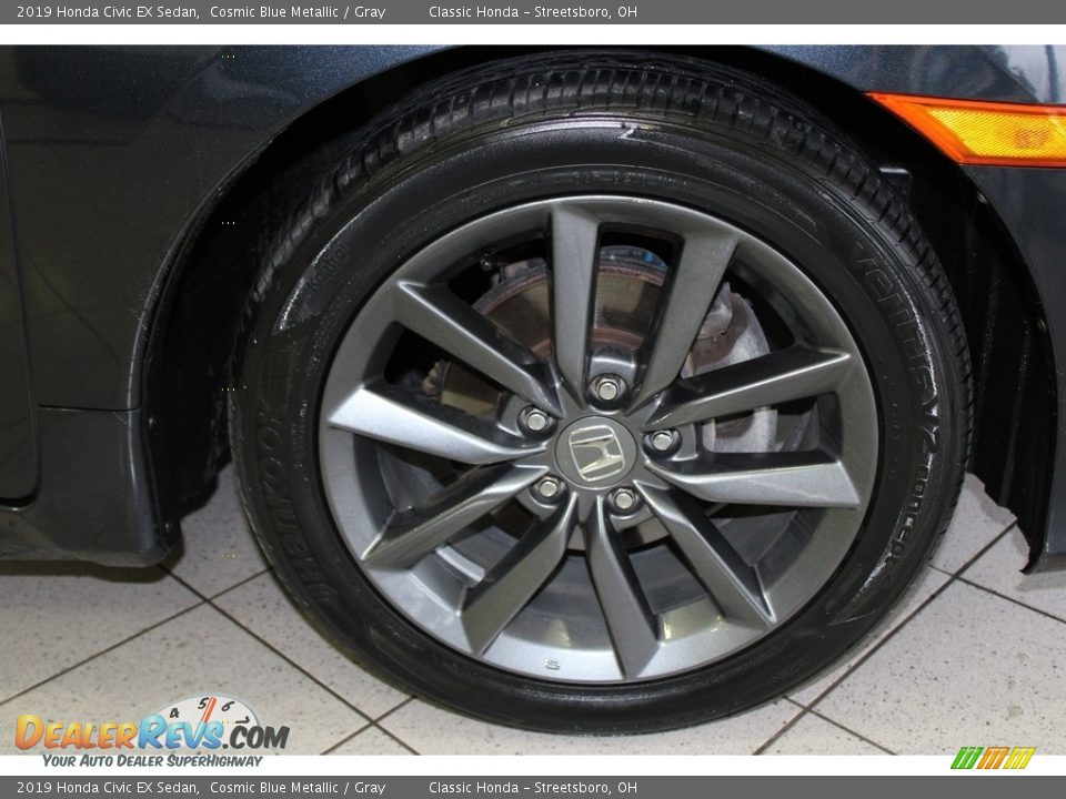 2019 Honda Civic EX Sedan Cosmic Blue Metallic / Gray Photo #5