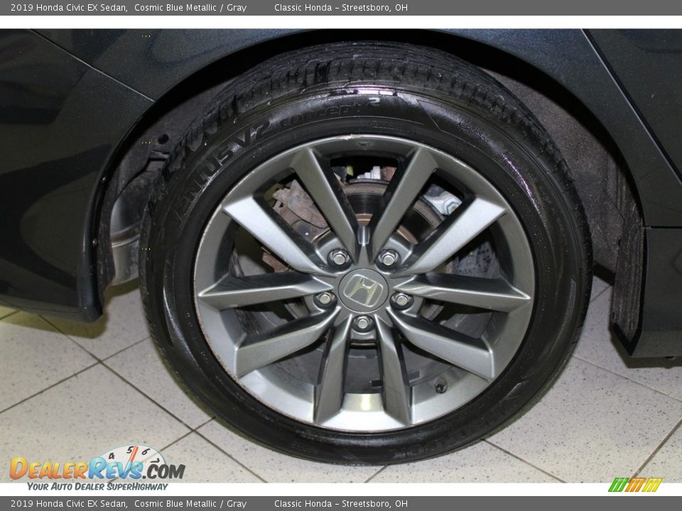 2019 Honda Civic EX Sedan Cosmic Blue Metallic / Gray Photo #6