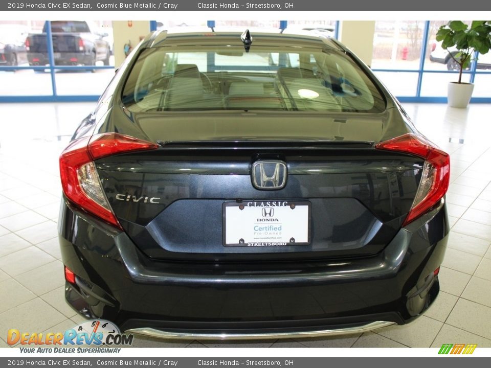 2019 Honda Civic EX Sedan Cosmic Blue Metallic / Gray Photo #8
