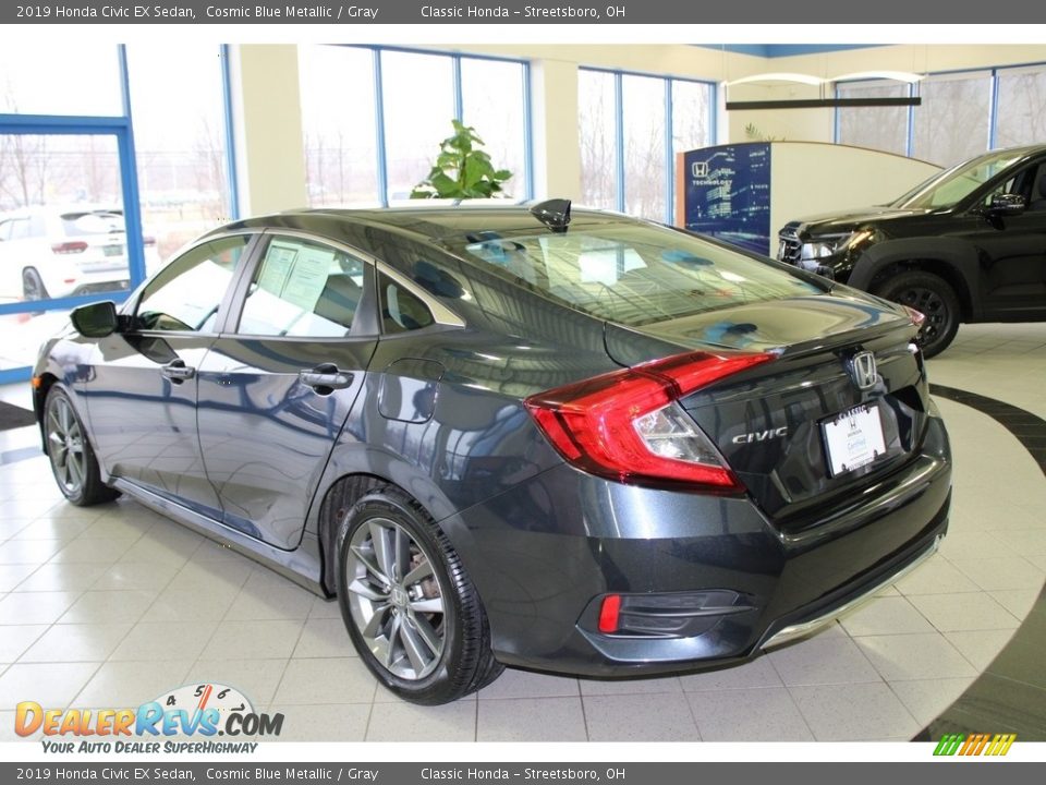 2019 Honda Civic EX Sedan Cosmic Blue Metallic / Gray Photo #9