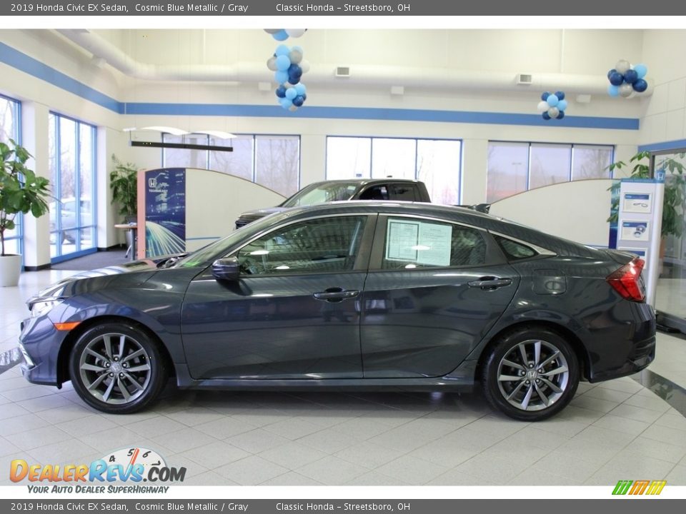 2019 Honda Civic EX Sedan Cosmic Blue Metallic / Gray Photo #10