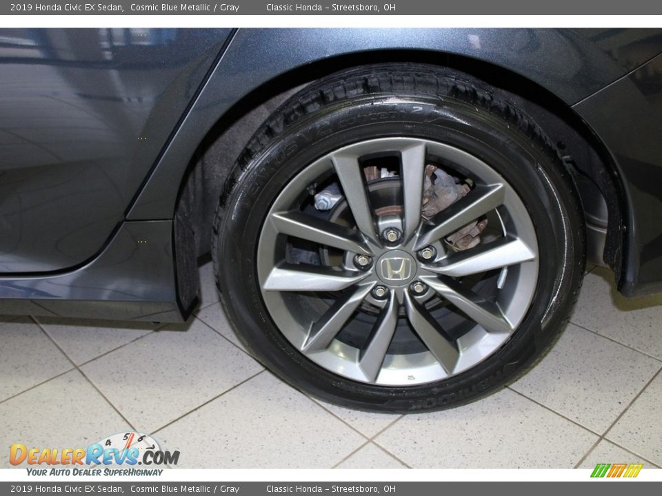 2019 Honda Civic EX Sedan Cosmic Blue Metallic / Gray Photo #11