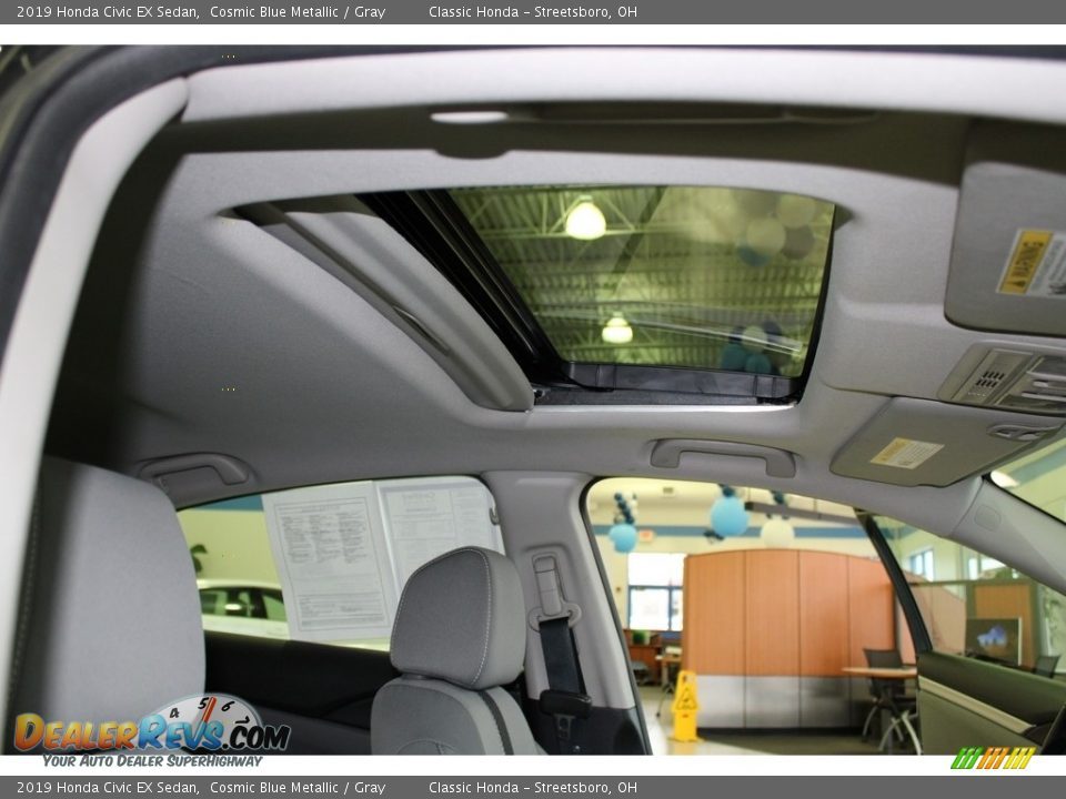 2019 Honda Civic EX Sedan Cosmic Blue Metallic / Gray Photo #17