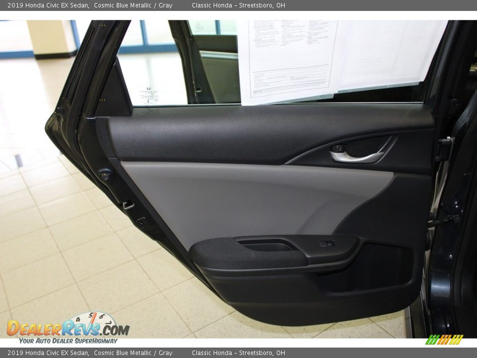 2019 Honda Civic EX Sedan Cosmic Blue Metallic / Gray Photo #23