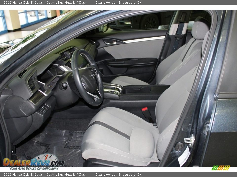 2019 Honda Civic EX Sedan Cosmic Blue Metallic / Gray Photo #28