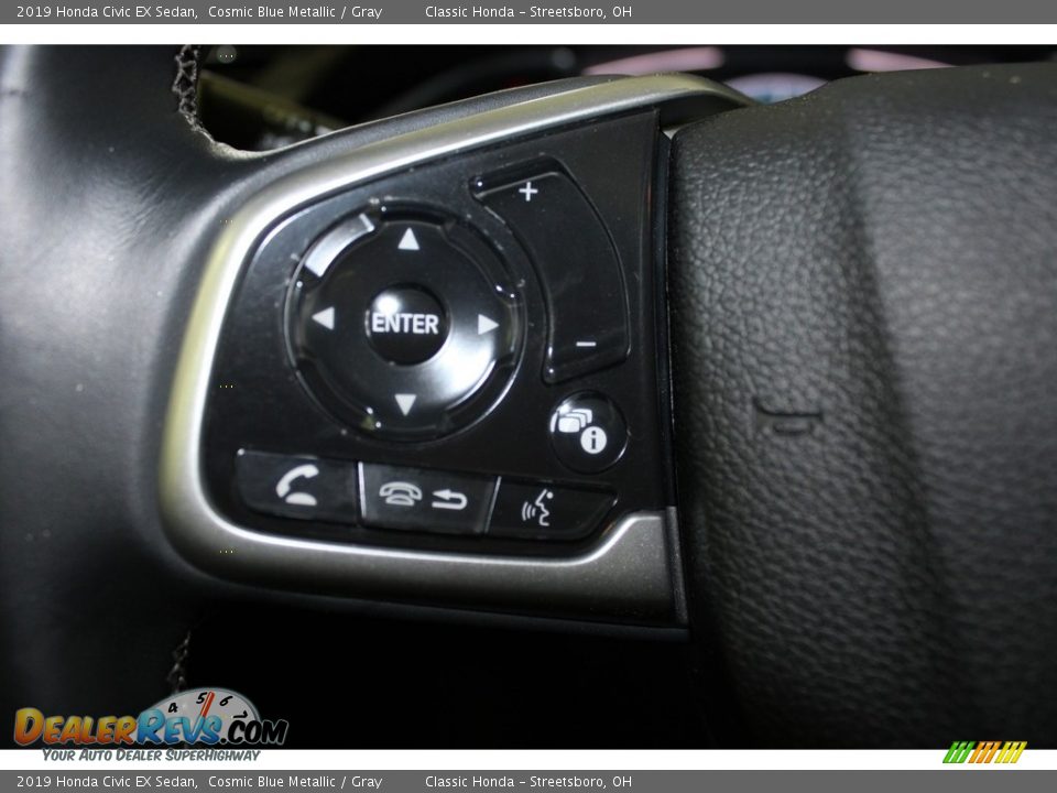 2019 Honda Civic EX Sedan Cosmic Blue Metallic / Gray Photo #31