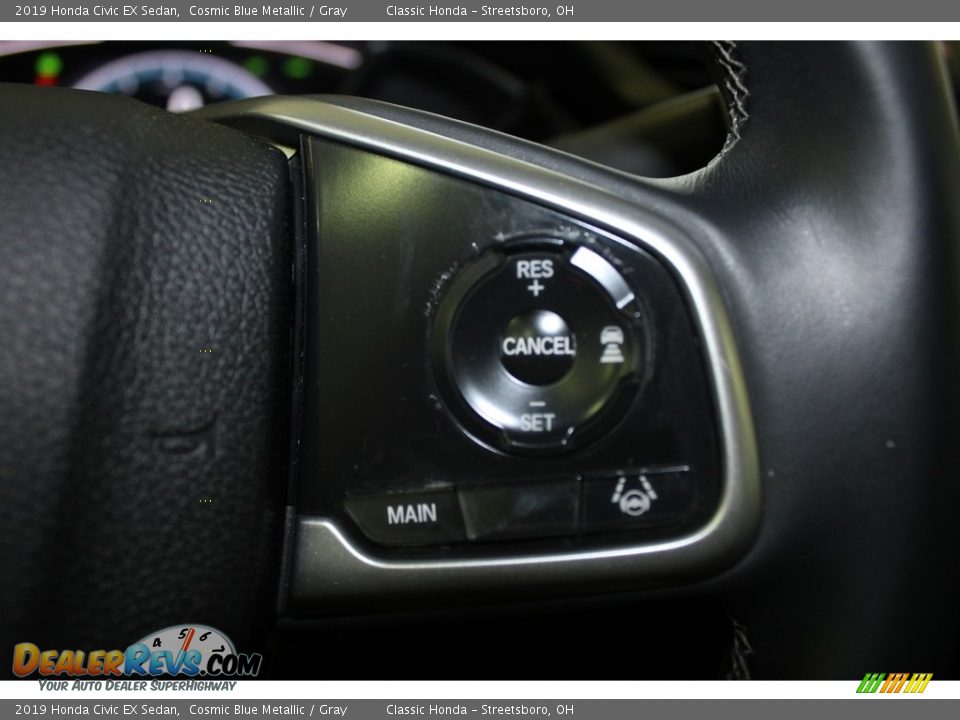 2019 Honda Civic EX Sedan Cosmic Blue Metallic / Gray Photo #32