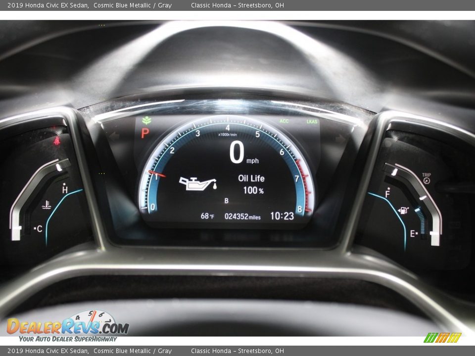 2019 Honda Civic EX Sedan Cosmic Blue Metallic / Gray Photo #33