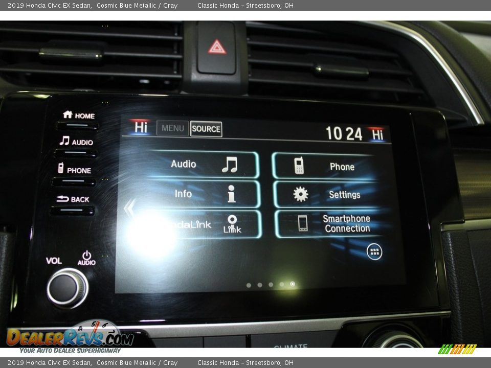 2019 Honda Civic EX Sedan Cosmic Blue Metallic / Gray Photo #36