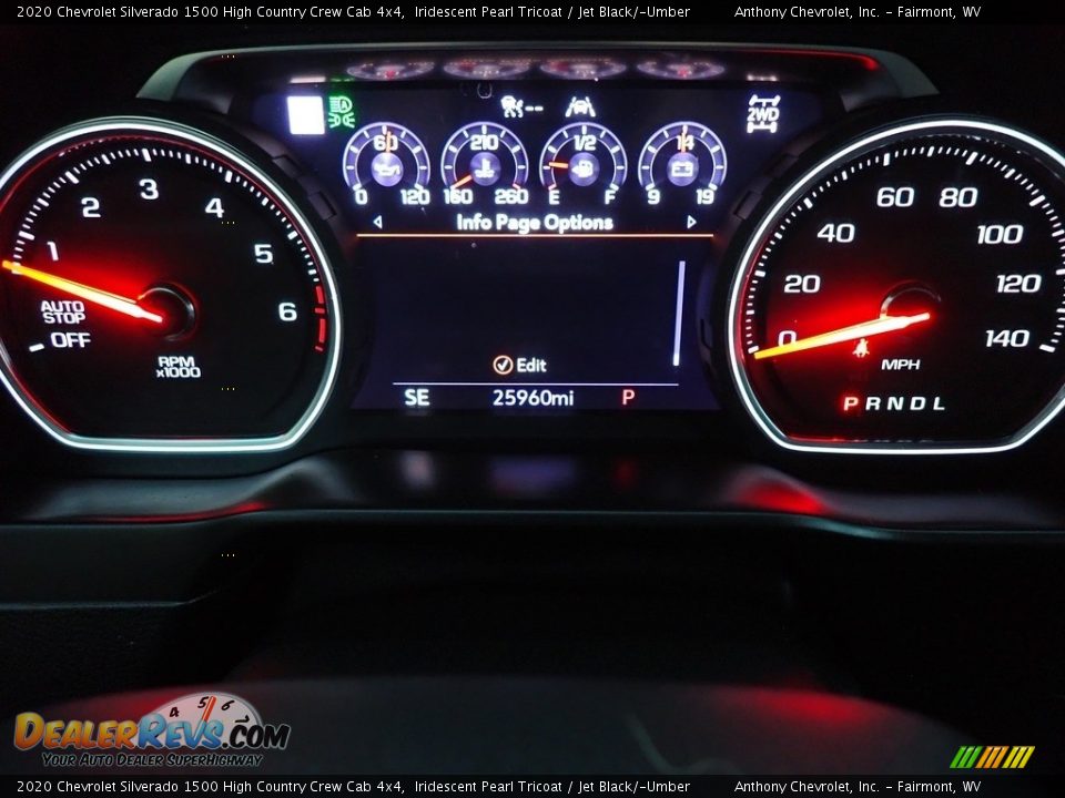 2020 Chevrolet Silverado 1500 High Country Crew Cab 4x4 Iridescent Pearl Tricoat / Jet Black/­Umber Photo #20