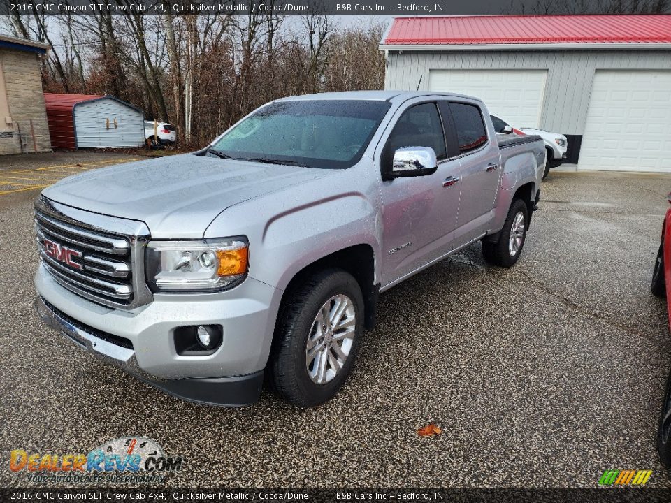 2016 GMC Canyon SLT Crew Cab 4x4 Quicksilver Metallic / Cocoa/Dune Photo #4