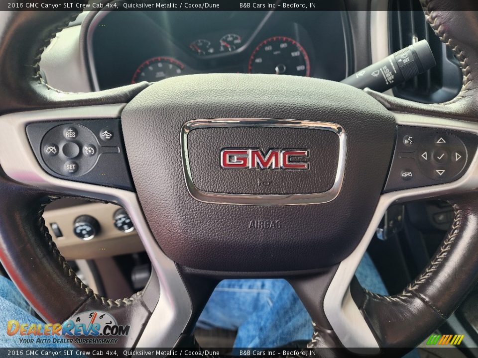 2016 GMC Canyon SLT Crew Cab 4x4 Quicksilver Metallic / Cocoa/Dune Photo #14