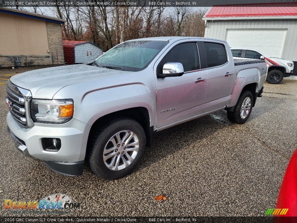 2016 GMC Canyon SLT Crew Cab 4x4 Quicksilver Metallic / Cocoa/Dune Photo #28