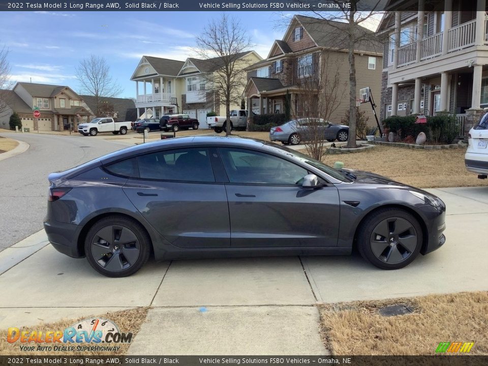 Solid Black 2022 Tesla Model 3 Long Range AWD Photo #3