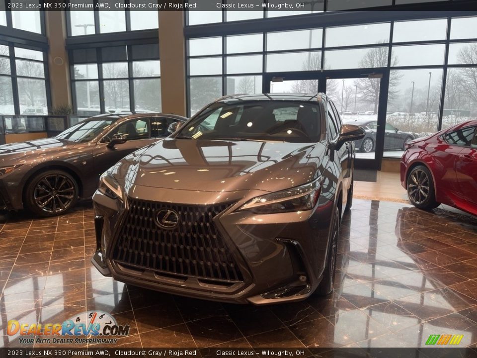 2023 Lexus NX 350 Premium AWD Cloudburst Gray / Rioja Red Photo #1