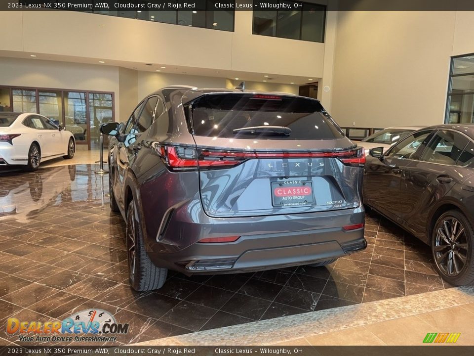 2023 Lexus NX 350 Premium AWD Cloudburst Gray / Rioja Red Photo #4