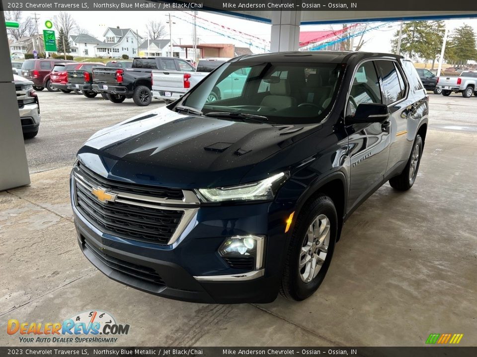 2023 Chevrolet Traverse LS Northsky Blue Metallic / Jet Black/Chai Photo #2