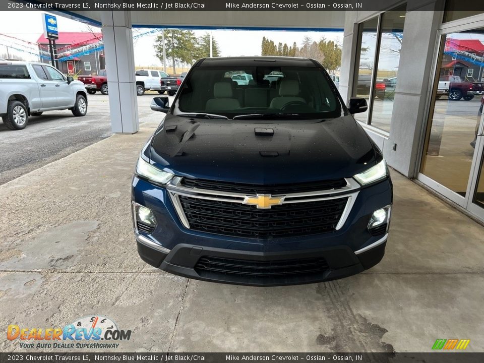 2023 Chevrolet Traverse LS Northsky Blue Metallic / Jet Black/Chai Photo #3