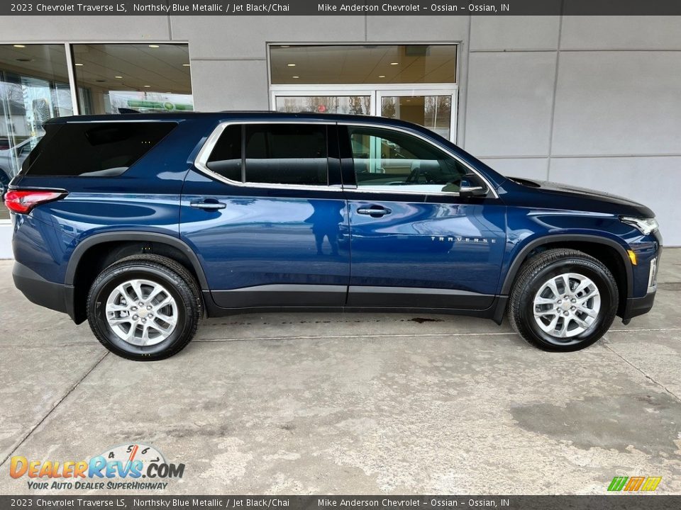 2023 Chevrolet Traverse LS Northsky Blue Metallic / Jet Black/Chai Photo #6