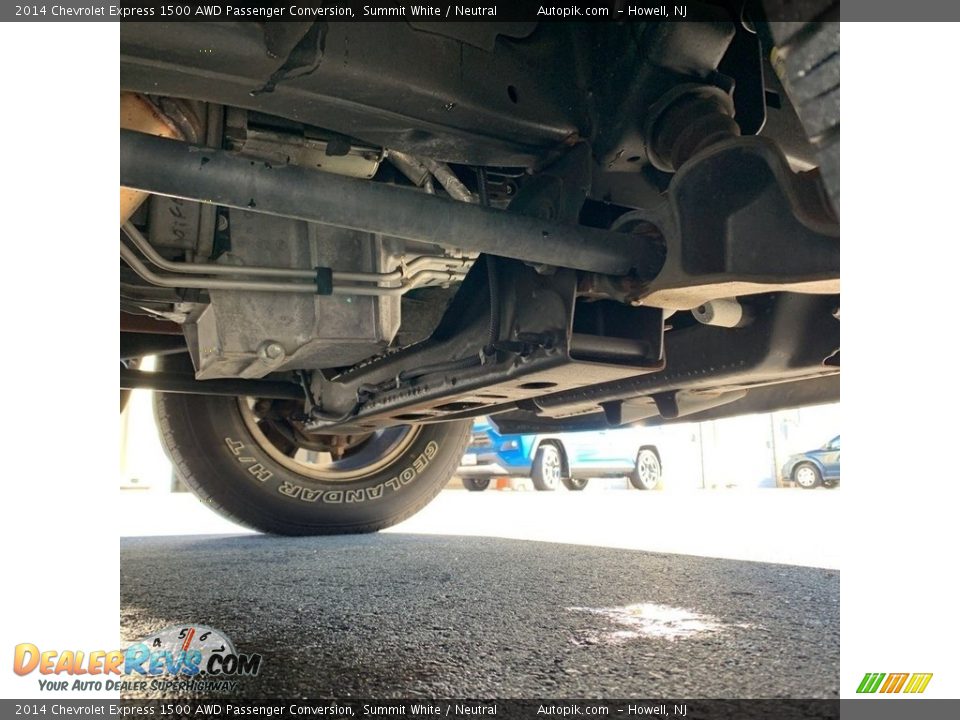 Undercarriage of 2014 Chevrolet Express 1500 AWD Passenger Conversion Photo #24