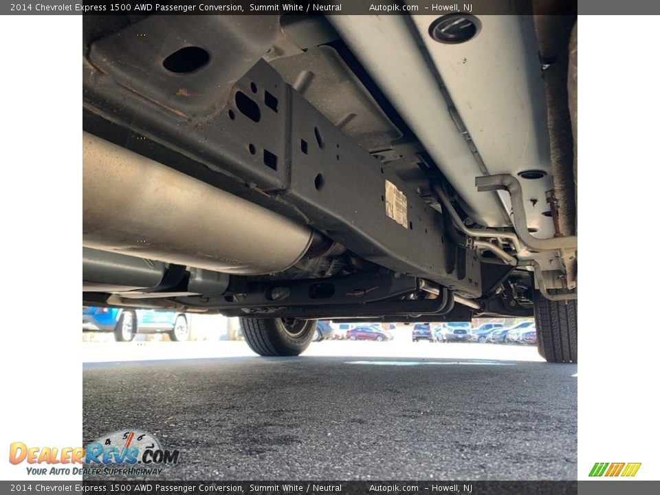Undercarriage of 2014 Chevrolet Express 1500 AWD Passenger Conversion Photo #25