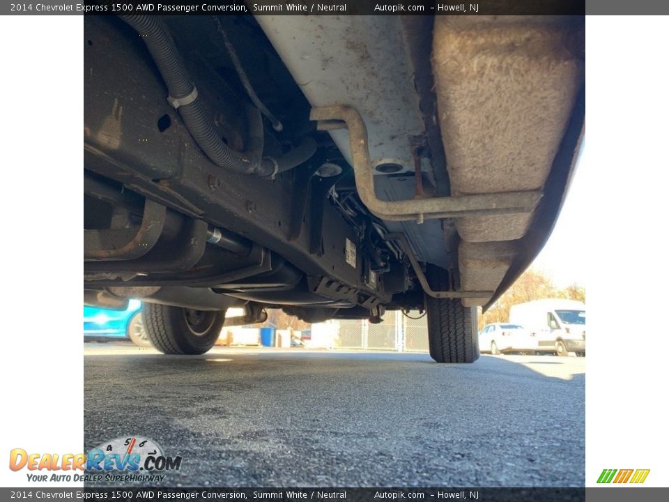 Undercarriage of 2014 Chevrolet Express 1500 AWD Passenger Conversion Photo #26