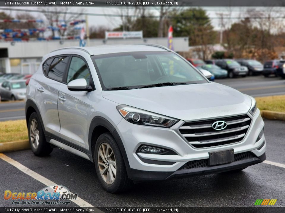 2017 Hyundai Tucson SE AWD Molten Silver / Gray Photo #3