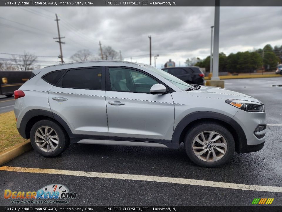 2017 Hyundai Tucson SE AWD Molten Silver / Gray Photo #4