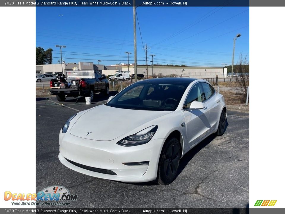 2020 Tesla Model 3 Standard Range Plus Pearl White Multi-Coat / Black Photo #1