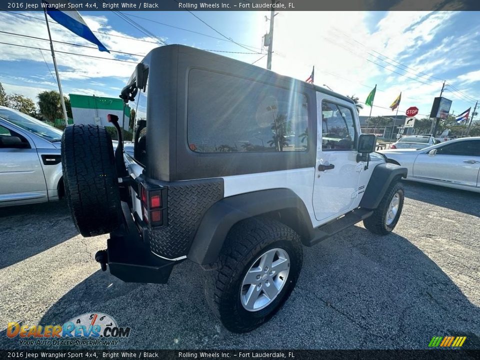 2016 Jeep Wrangler Sport 4x4 Bright White / Black Photo #8