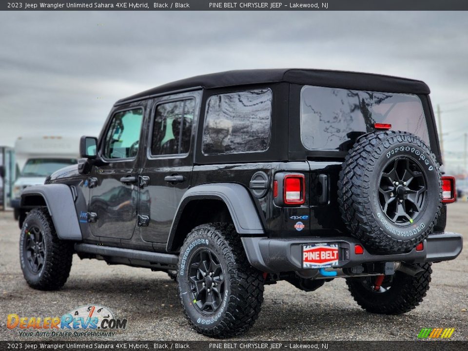 2023 Jeep Wrangler Unlimited Sahara 4XE Hybrid Black / Black Photo #4