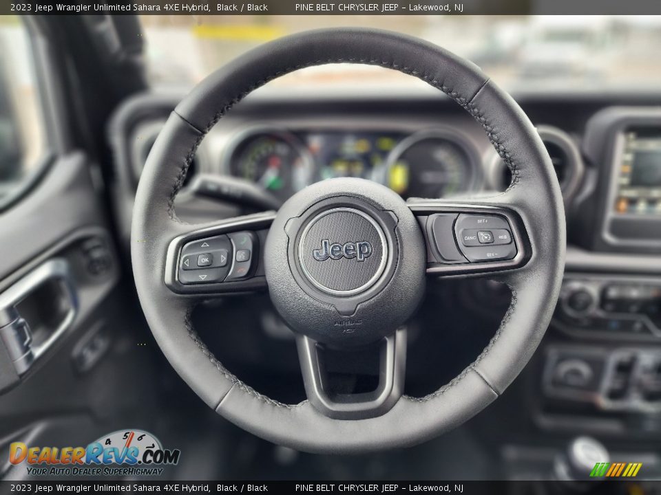 2023 Jeep Wrangler Unlimited Sahara 4XE Hybrid Steering Wheel Photo #13