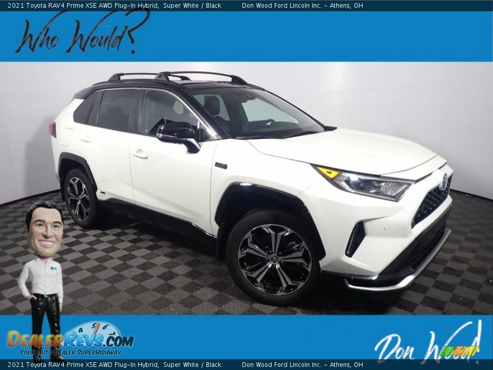 2021 Toyota RAV4 Prime XSE AWD Plug-In Hybrid Super White / Black Photo #1