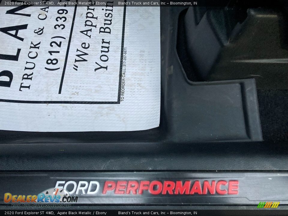 2020 Ford Explorer ST 4WD Agate Black Metallic / Ebony Photo #13